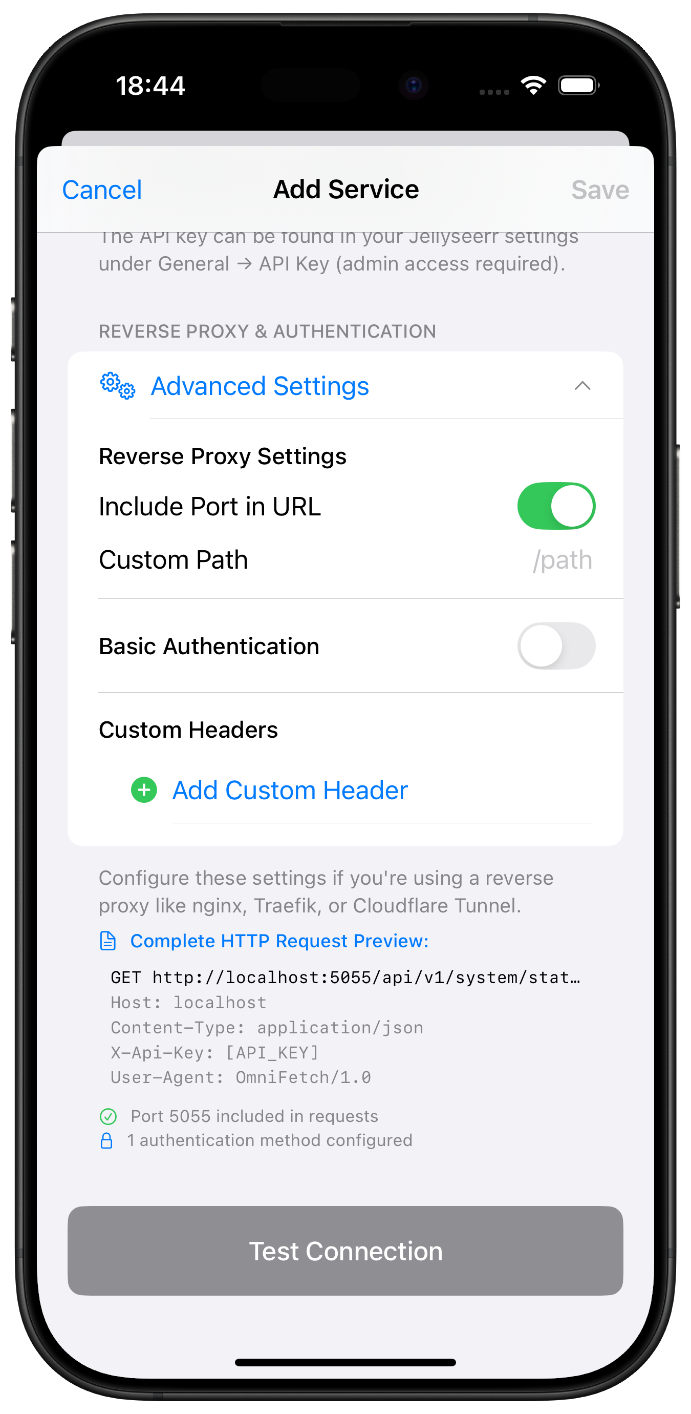 Advanced Settings Jellyseerr